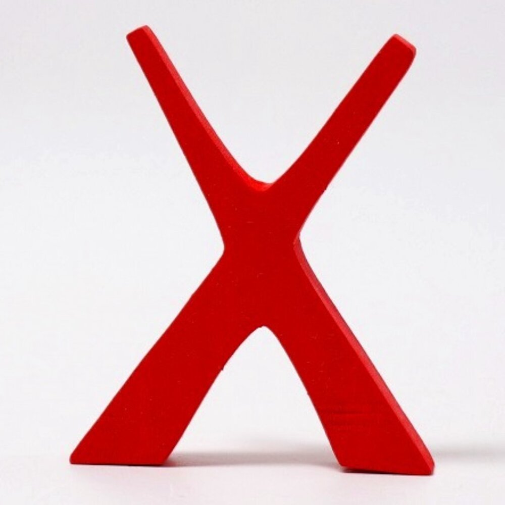 NWT Grimm's Wooden Toys Anthroposophical Letter X